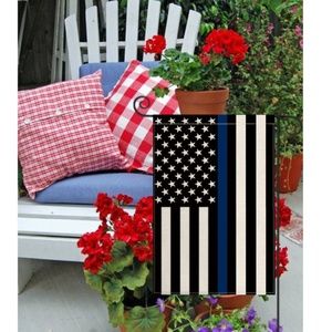 Thin Blue Line Lawn Garden Flag Yard Decor Live Matter Police Law Enforcement